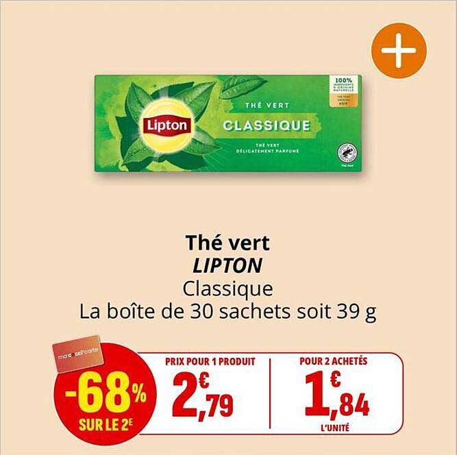 Thé vert LIPTON Classique