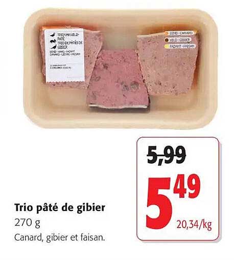 Trio pâté de gibier