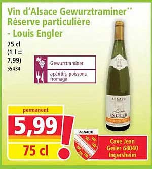 Vin d'Alsace Gewurztraminer Réserve particulière - Louis Engler