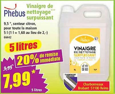 Vinaigre de nettoyage surpuissant