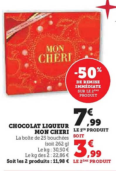 Chocolat Mon Chri Prix