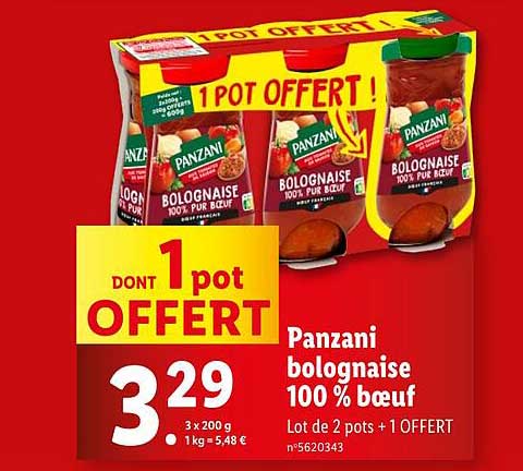 Panzani bolognaise 100 % bœuf