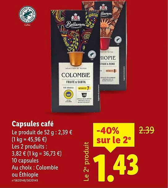 Capsules café