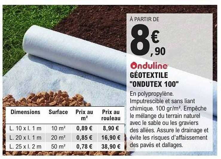 GÉOTEXTILE "ONDUTEX 100"