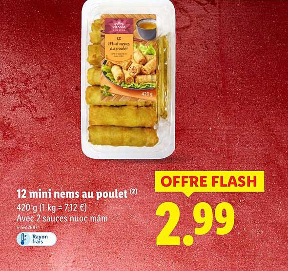12 mini nems au poulet