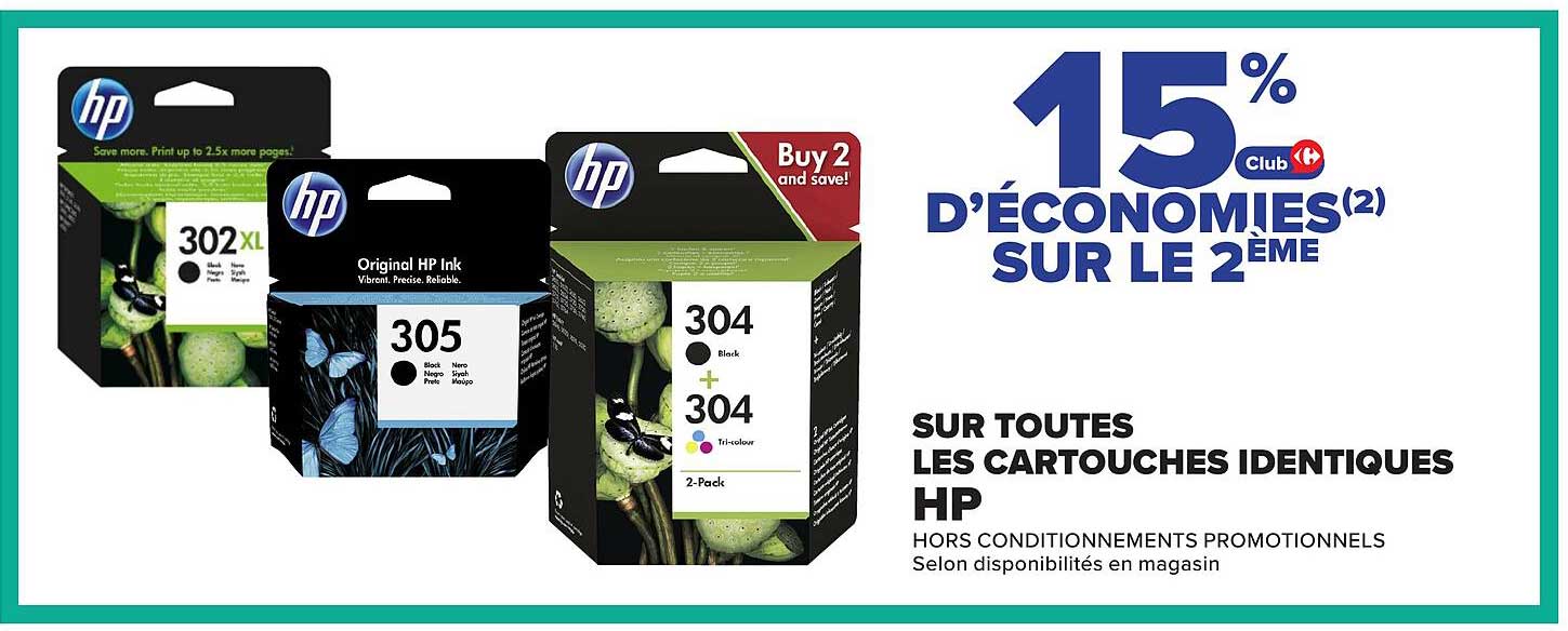 15% d'économies sur le 2ème
