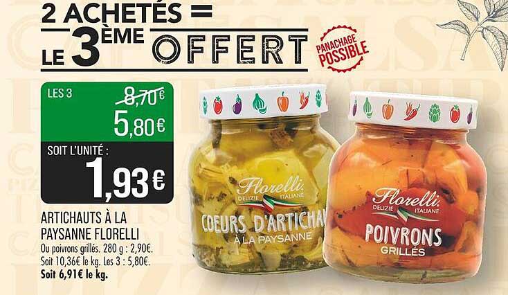 2 ACHETÉS = LE 3ÈME OFFERT