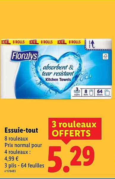 3 rouleaux OFFERTS