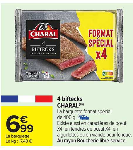 4 biftecks CHARAL(m)