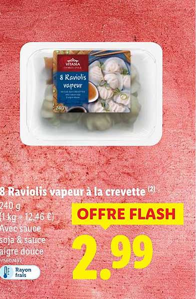 8 Raviolis vapeur à la crevette