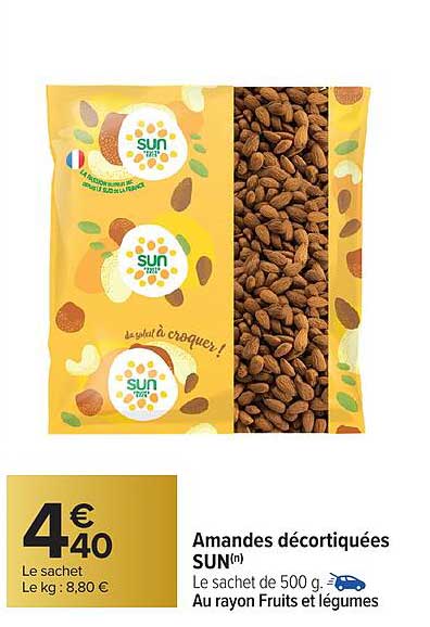 Amandes décortiquées SUN