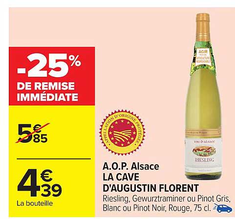 A.O.P. Alsace LA CAVE D'AUGUSTIN FLORENT