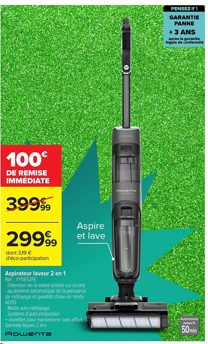 Aspirateur laveur 2 en 1