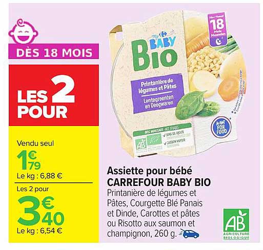 Assiette pour bébé CARREFOUR BABY BIO