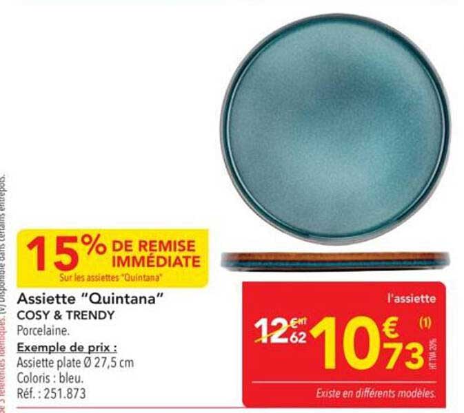 Assiette "Quintana" COSY & TRENDY