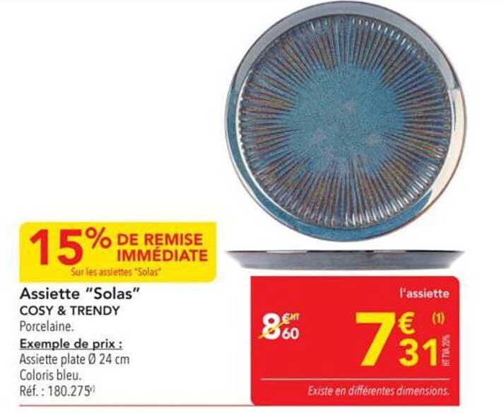 Assiette “Solas” COSY & TRENDY