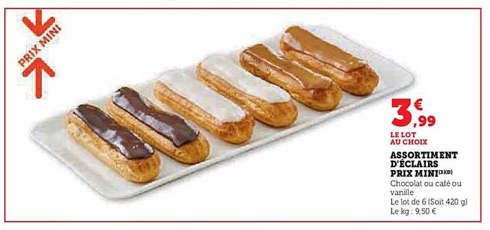ASSORTIMENT D'ÉCLAIRS