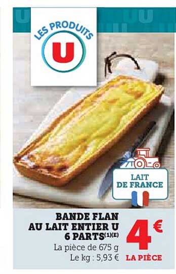BANDE FLAN AU LAIT ENTIER U 6 PARTS