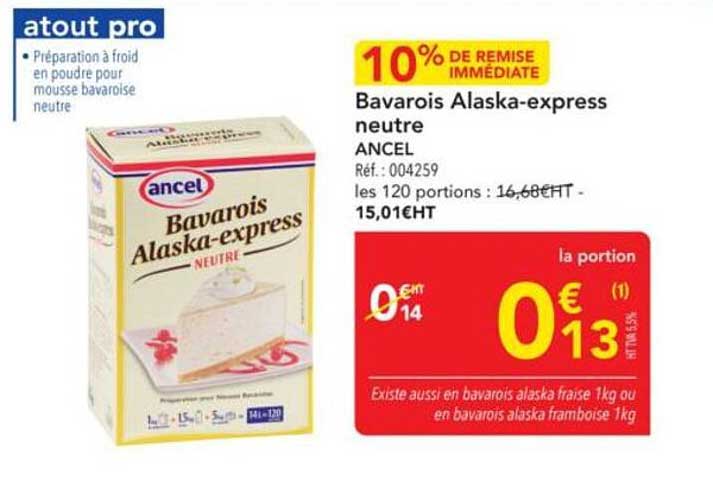 Bavarois Alaska-express neutre