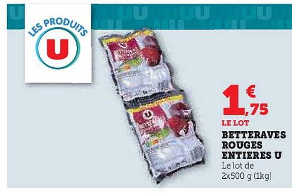 BETTERAVES ROUGES ENTIÈRES U