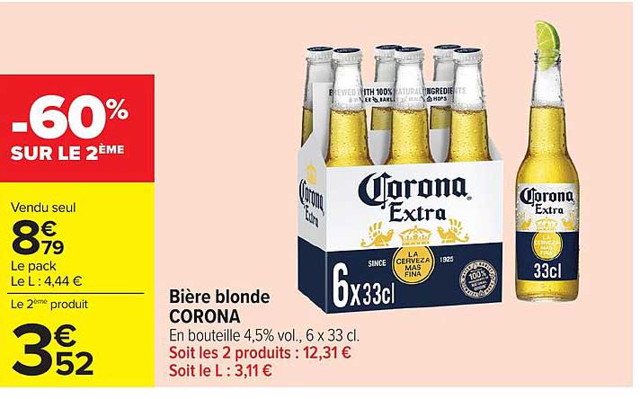Bière blonde CORONA