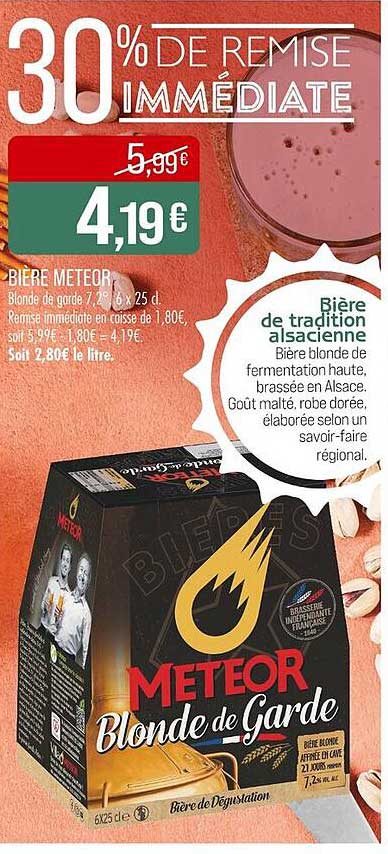 Bière Meteor - Blonde de garde 7° - 6 x 25 cl