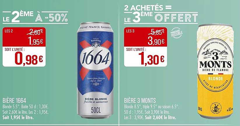 BIERES 1664 & 3 MONTS
