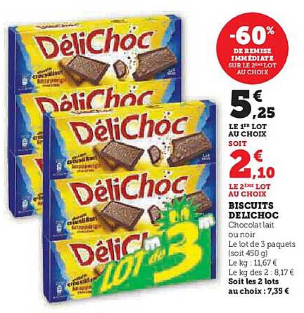 BISCUITS DELICHOIC Chocolat lait