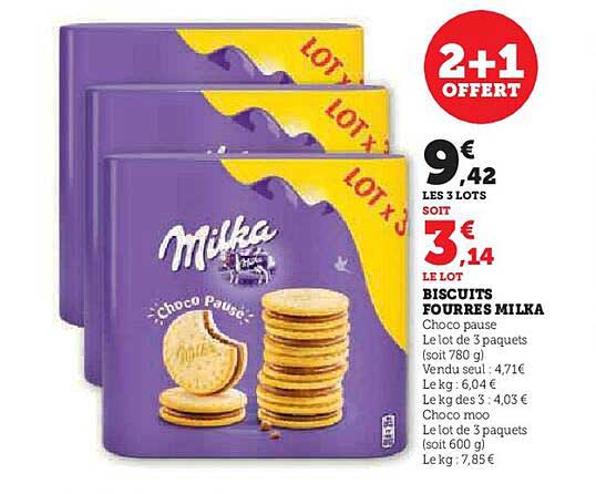 BISCUITS FOURRES MILKA