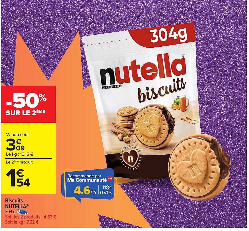 Biscuits NUTELLA 304g