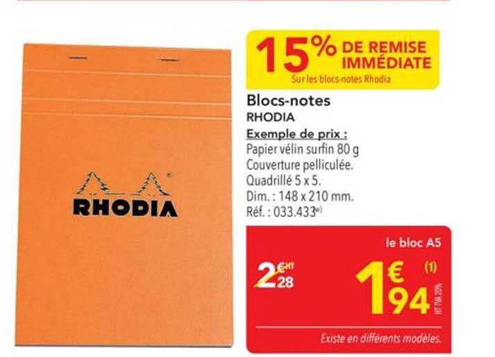 Blocs-notes RHODIA