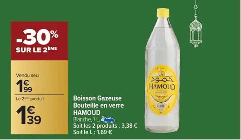 Boisson Gazeuse Bouteille en verre HAMOUD