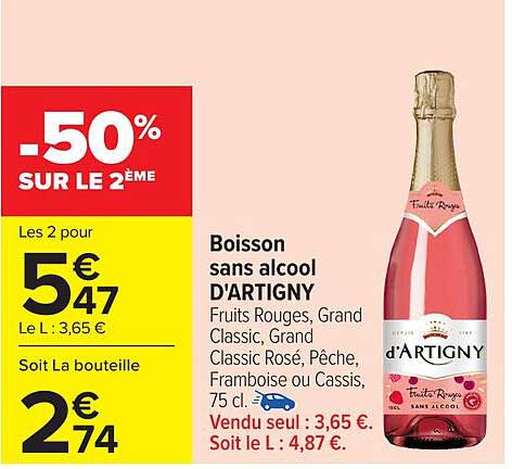 Boisson sans alcool D'ARTIGNY