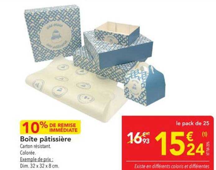 Boîte pâtissière