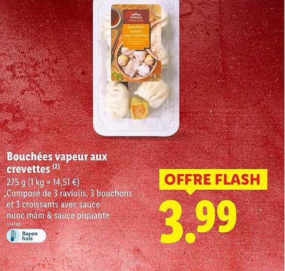 Bouchées vapeur aux crevettes