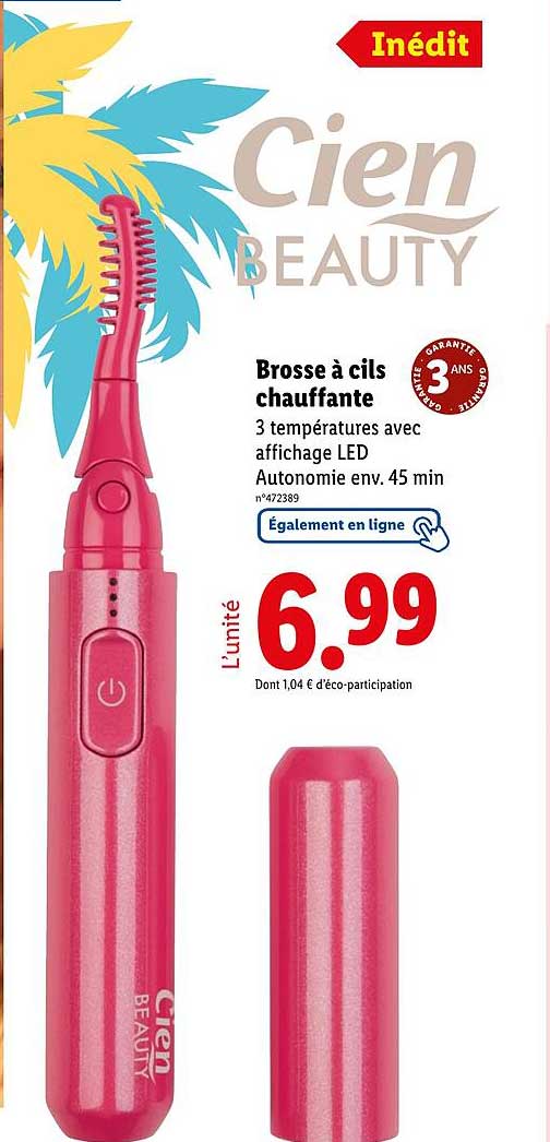 Brosse à cils chauffante