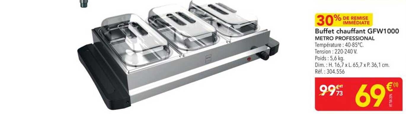 Buffet chauffant GFW1000 METRO PROFESSIONAL
