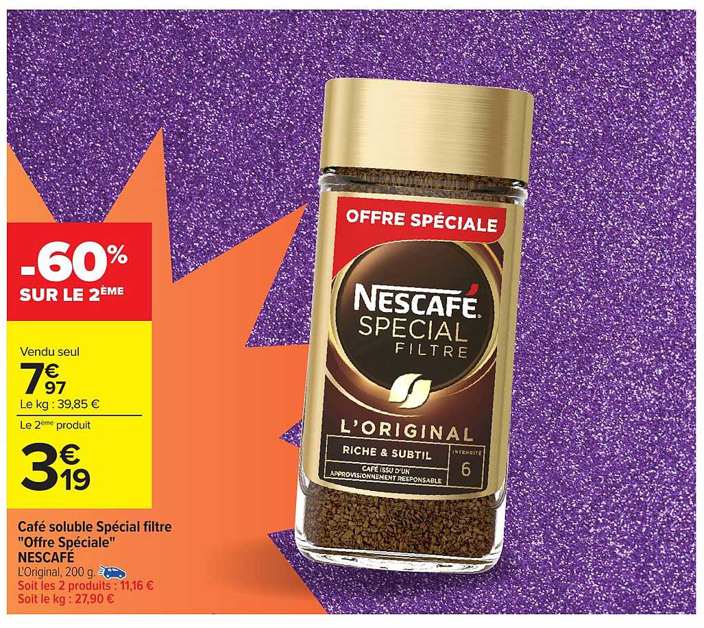 Café soluble Spécial filtre "Offre Spéciale" NESCAFÉ