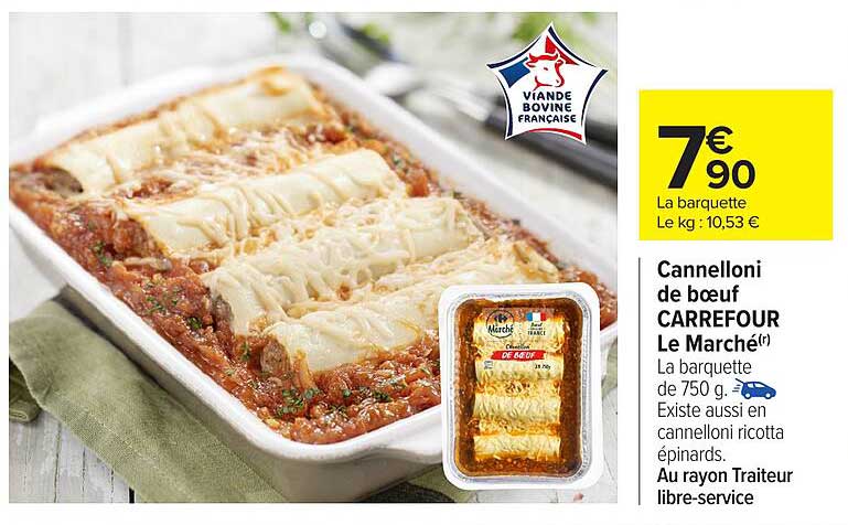 Cannelloni de boeuf CARREFOUR Le Marché