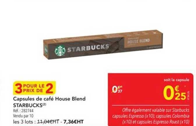 Capsules de café House Blend STARBUCKS