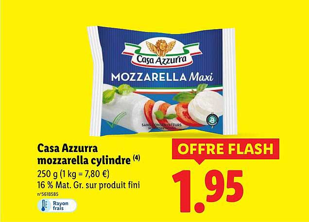 Casa Azzurra mozzarella cylindre