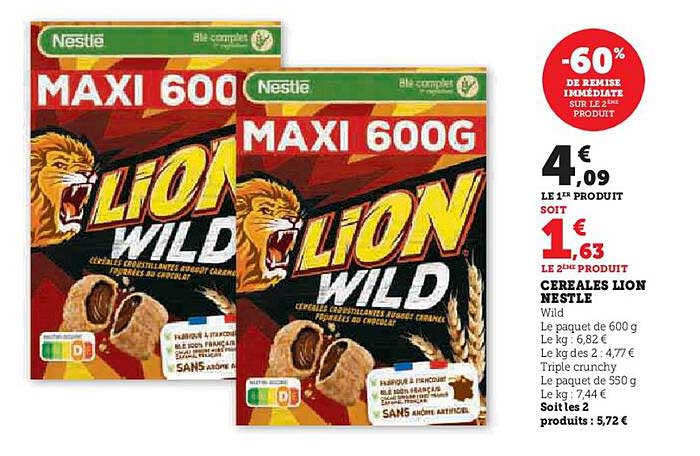 Céréales Lion Nestlé Wild