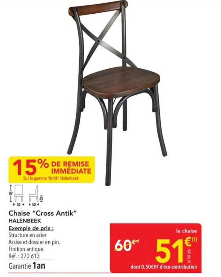 Chaise "Cross Antik" Halenbeek