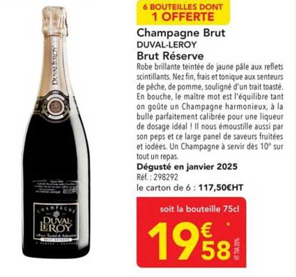 Champagne Brut DUVAL-LEROY Brut Réserve