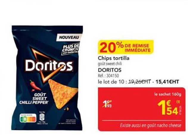 Chips tortilla goût sweet chili DORITOS