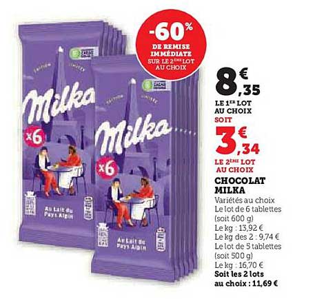 CHOCOLAT MILKA