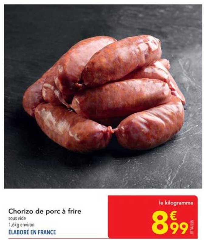 Chorizo de porc à frire
