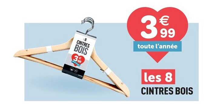 Cintres Bois - 8 pièces