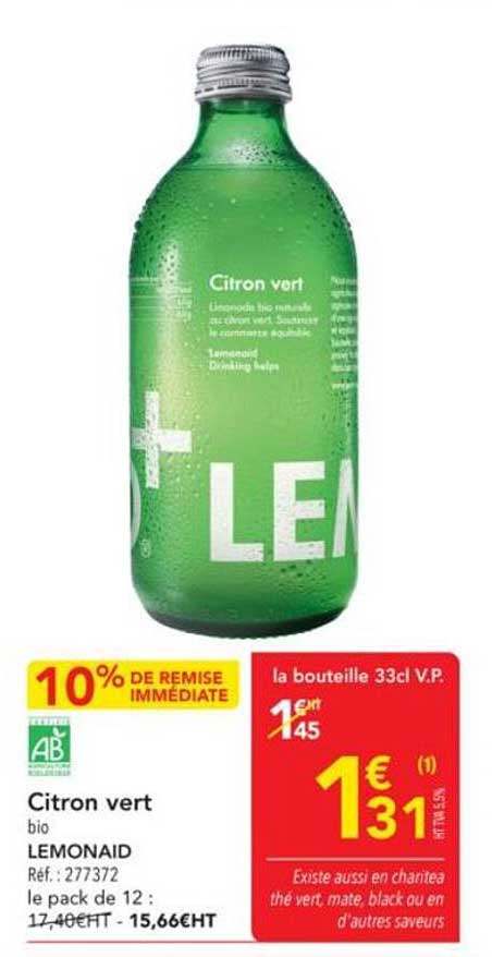 Citron vert bio 33cl