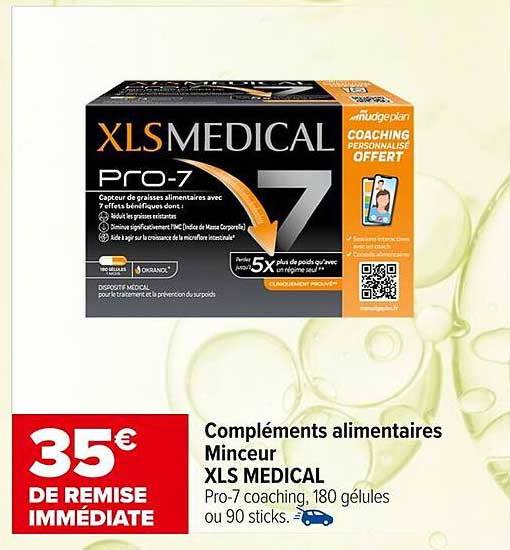 Compléments alimentaires Minceur XLS MEDICAL Pro-7